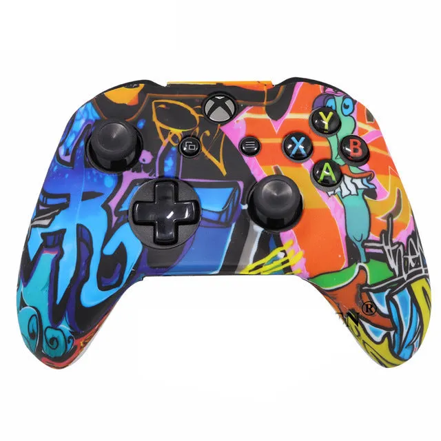 Xbox One silicone controller protective cover in camouflage pattern on a white background
