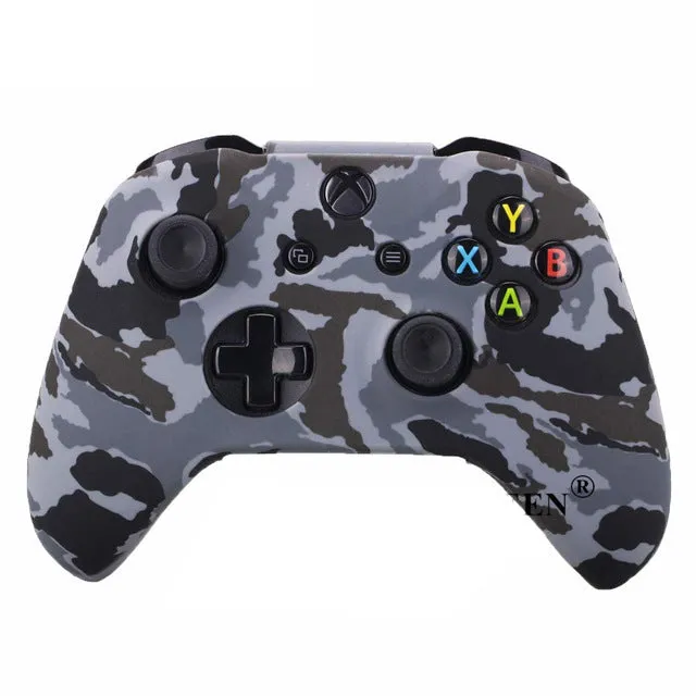 Xbox One silicone controller protective cover in camouflage pattern on a white background