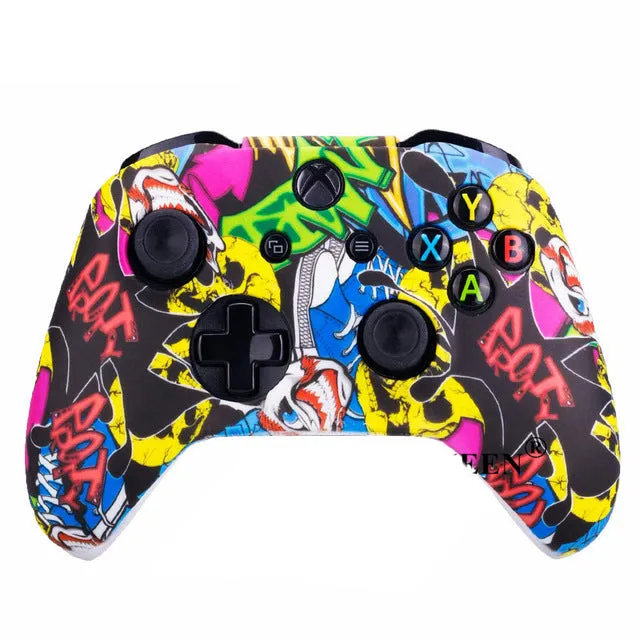 Xbox One silicone controller protective cover in camouflage pattern on a white background