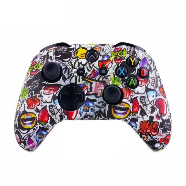 Xbox One silicone controller protective cover in camouflage pattern on a white background