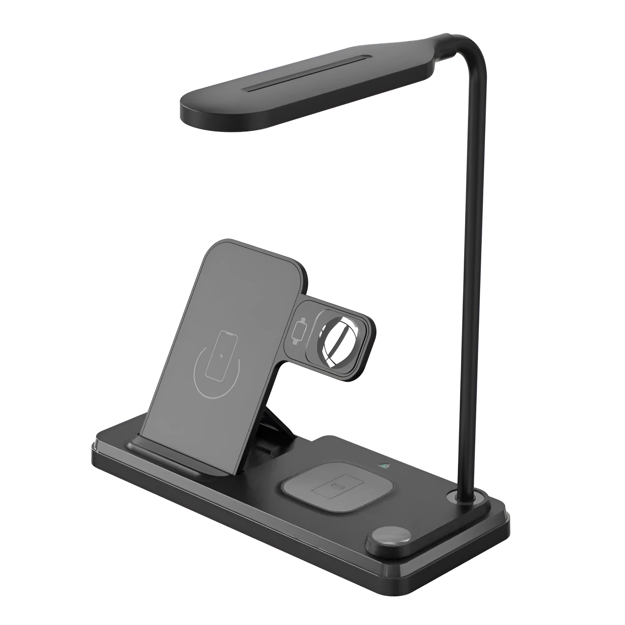 Multifunctional foldable table lamp with 15W fast wireless charger and Type C interface for home office desk