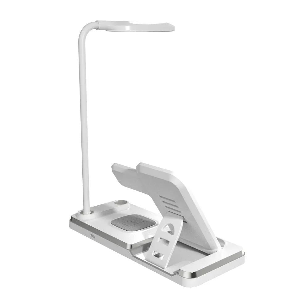 Multifunctional foldable table lamp with 15W fast wireless charger and Type C interface for home office desk