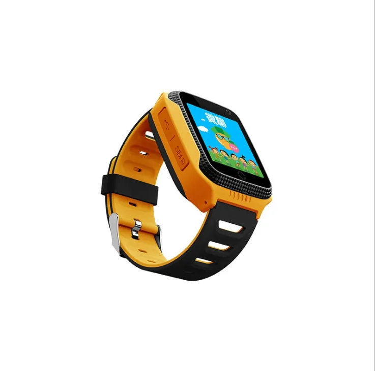 Smart watch with 1.44-inch touch screen, silicone strap, available in blue, orange, pink