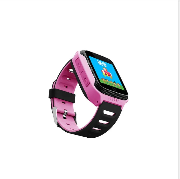 Smart watch with 1.44-inch touch screen, silicone strap, available in blue, orange, pink