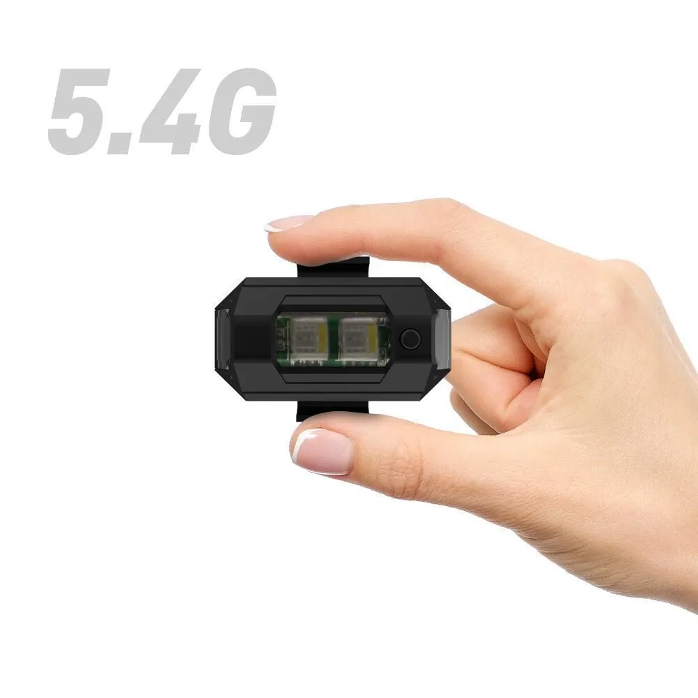 Drone signal light accessory with multi-colour LED illumination and mounting tape