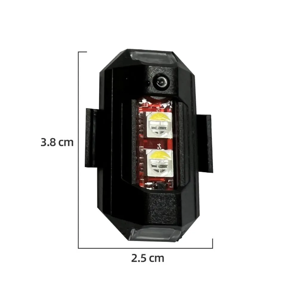 Drone signal light accessory with multi-colour LED illumination and mounting tape