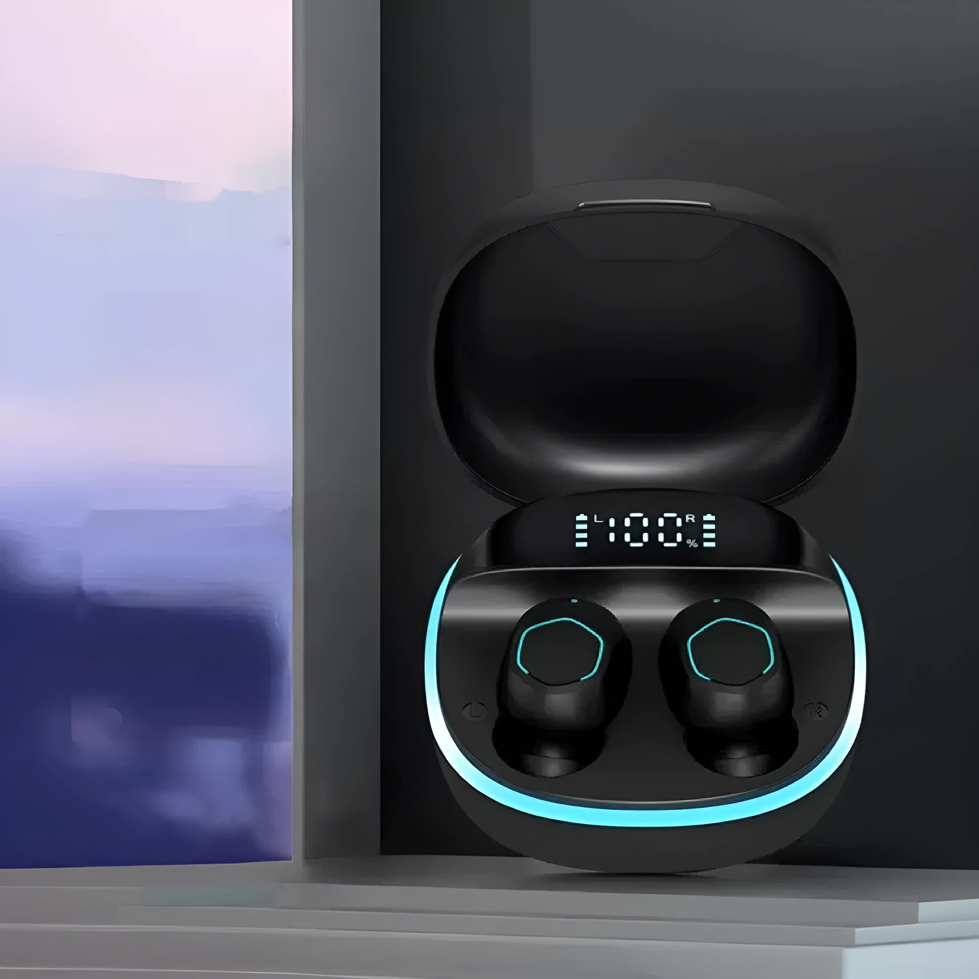 Simultaneous interpretation Bluetooth headset clip type PC ABS material black colour with Type-C port