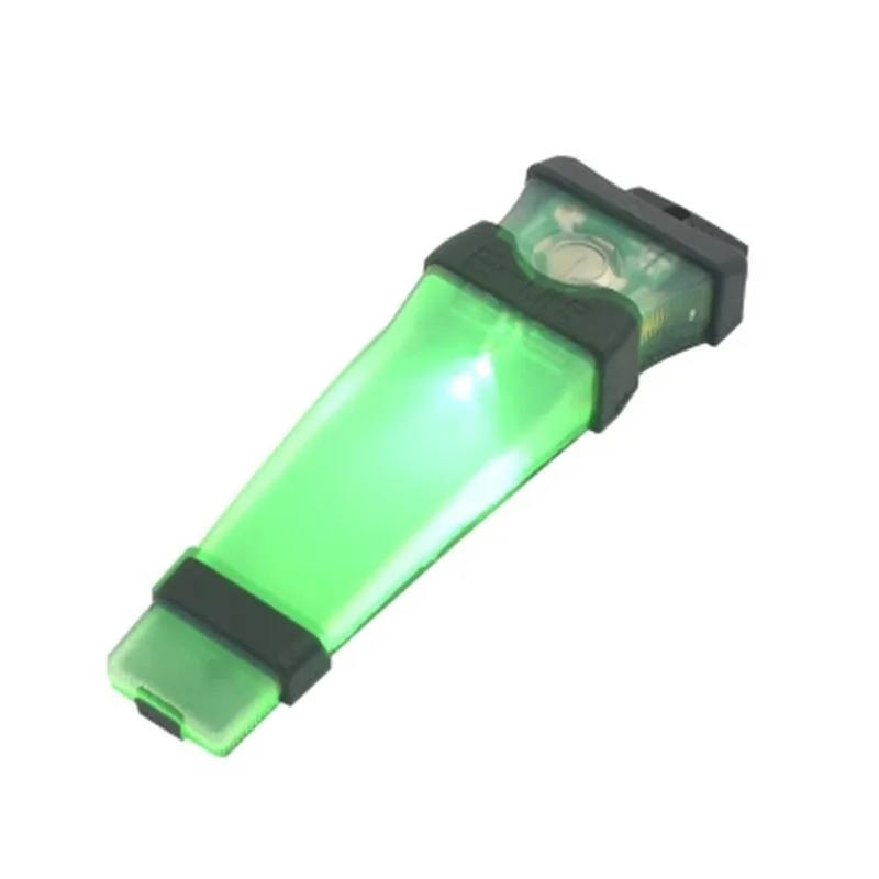 Waterproof chewing gum size survival signal lamp with black shell and red light for helmet use