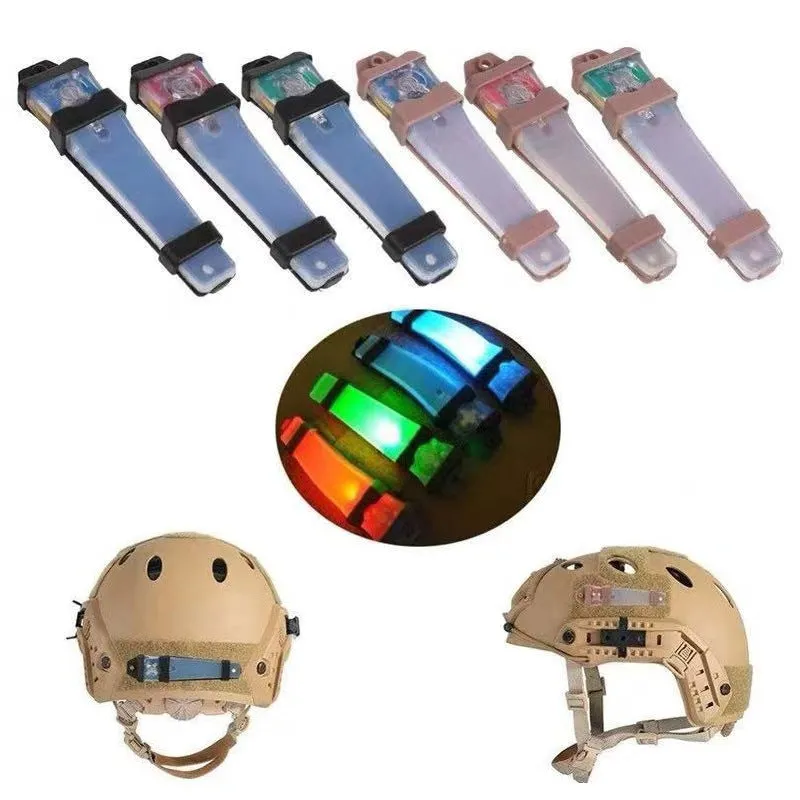 Waterproof chewing gum size survival signal lamp with black shell and red light for helmet use