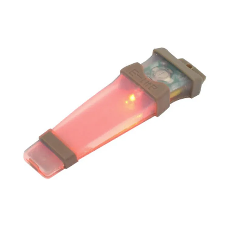 Waterproof chewing gum size survival signal lamp with black shell and red light for helmet use