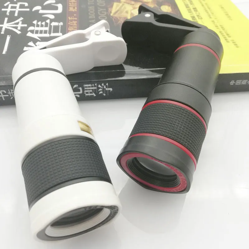 20x cell phone telescope lens in black with roof-type anti-sidelight design