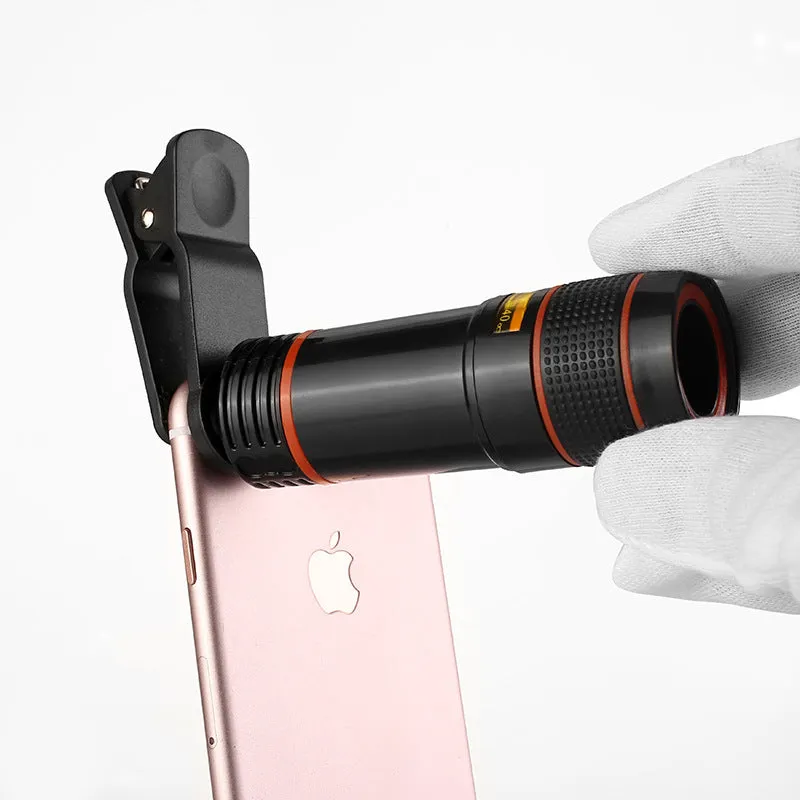 20x cell phone telescope lens in black with roof-type anti-sidelight design