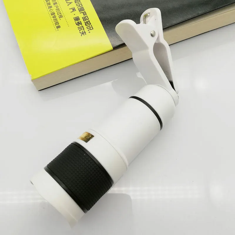20x cell phone telescope lens in black with roof-type anti-sidelight design