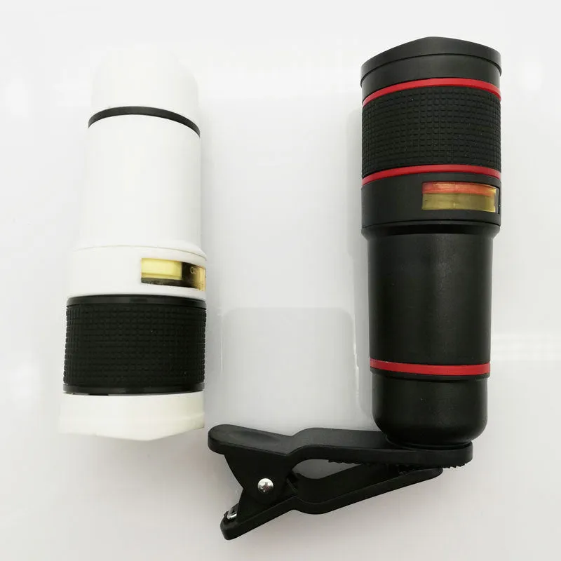 20x cell phone telescope lens in black with roof-type anti-sidelight design