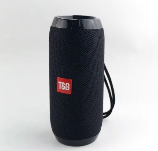 10W waterproof Bluetooth column speaker with dual 45mm drivers and subwoofer in black, available in multiple colours