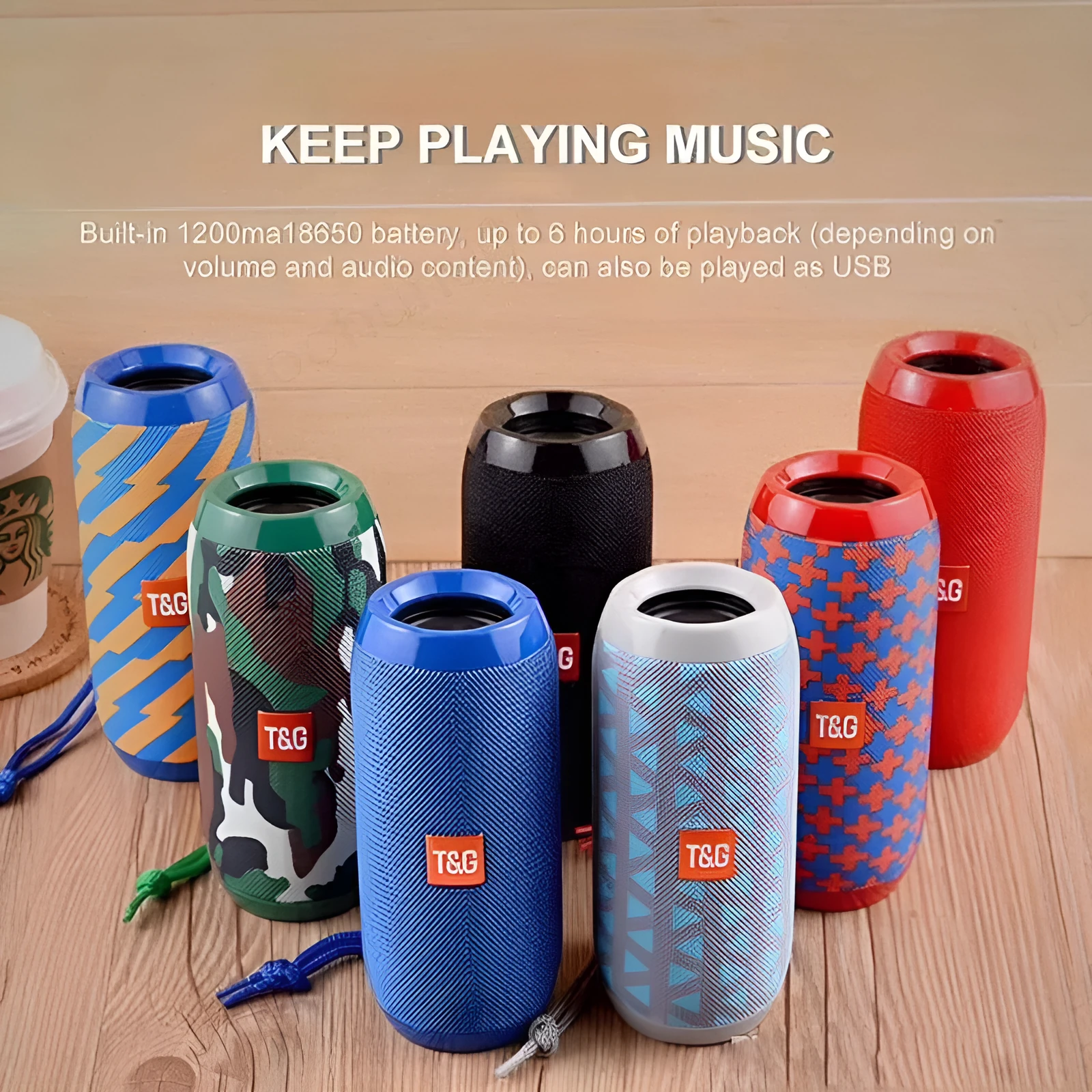 10W waterproof Bluetooth column speaker with dual 45mm drivers and subwoofer in black, available in multiple colours