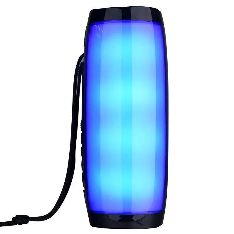 10W waterproof Bluetooth column speaker with dual 45mm drivers and subwoofer in black, available in multiple colours