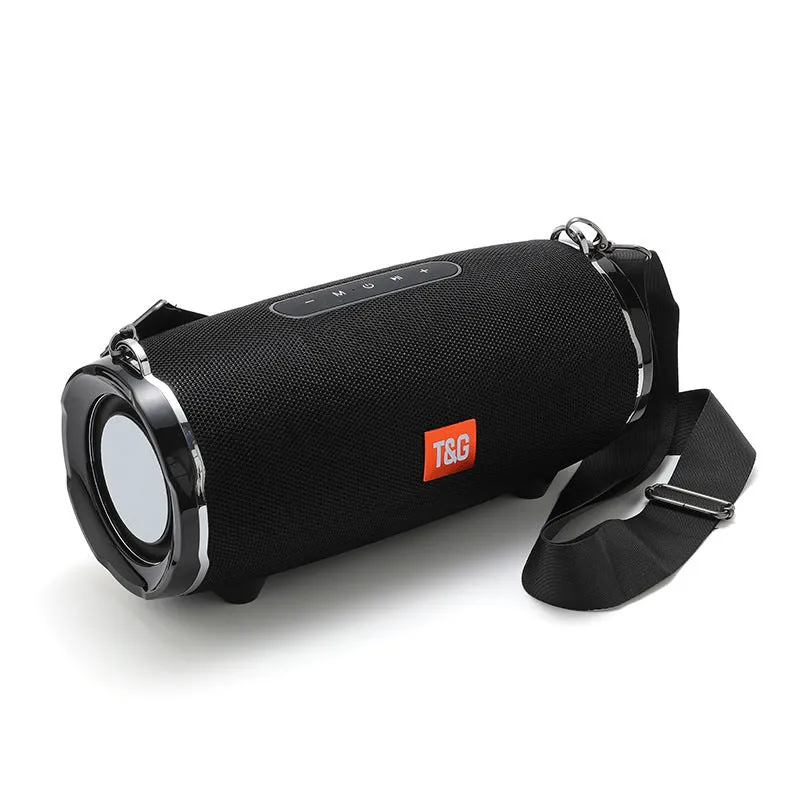 10W waterproof Bluetooth column speaker with dual 45mm drivers and subwoofer in black, available in multiple colours