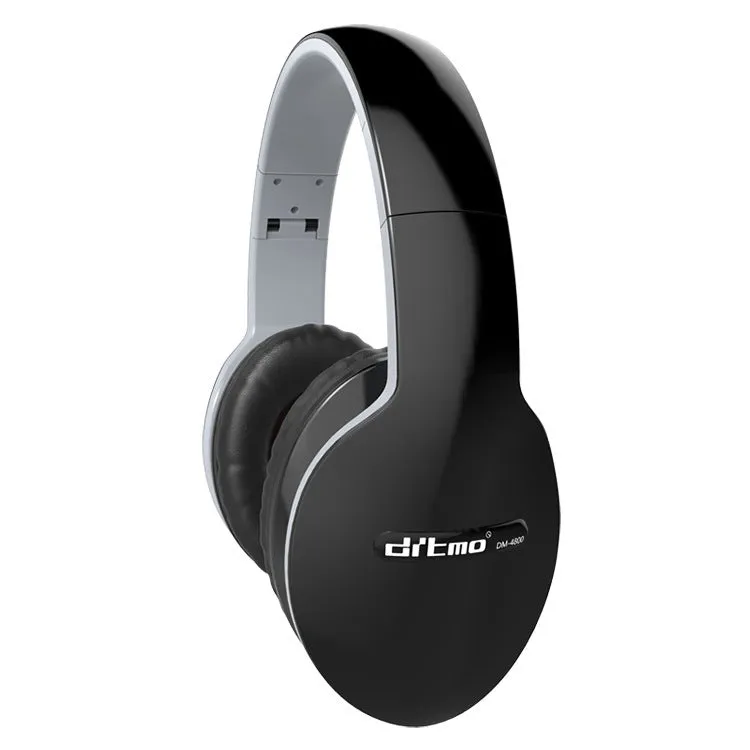 Gaming wired headphones headset with 40mm driver and imitation protein ear muffs in black