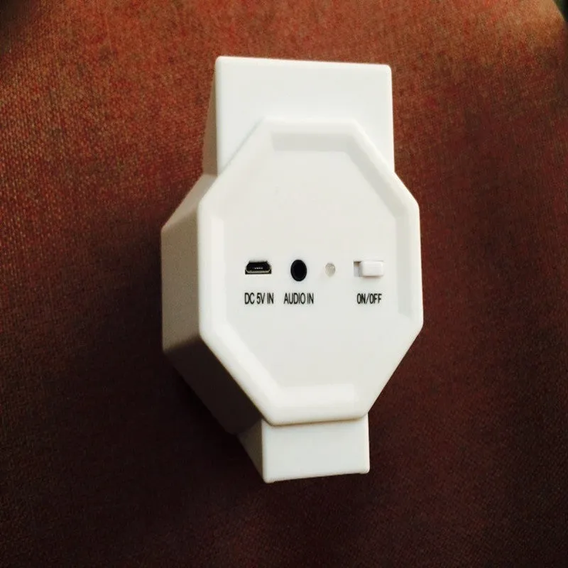 Smart magnetic induction resonance speaker in black, 15.5x12.5x11 cm, with USB interface and resonance induction connection