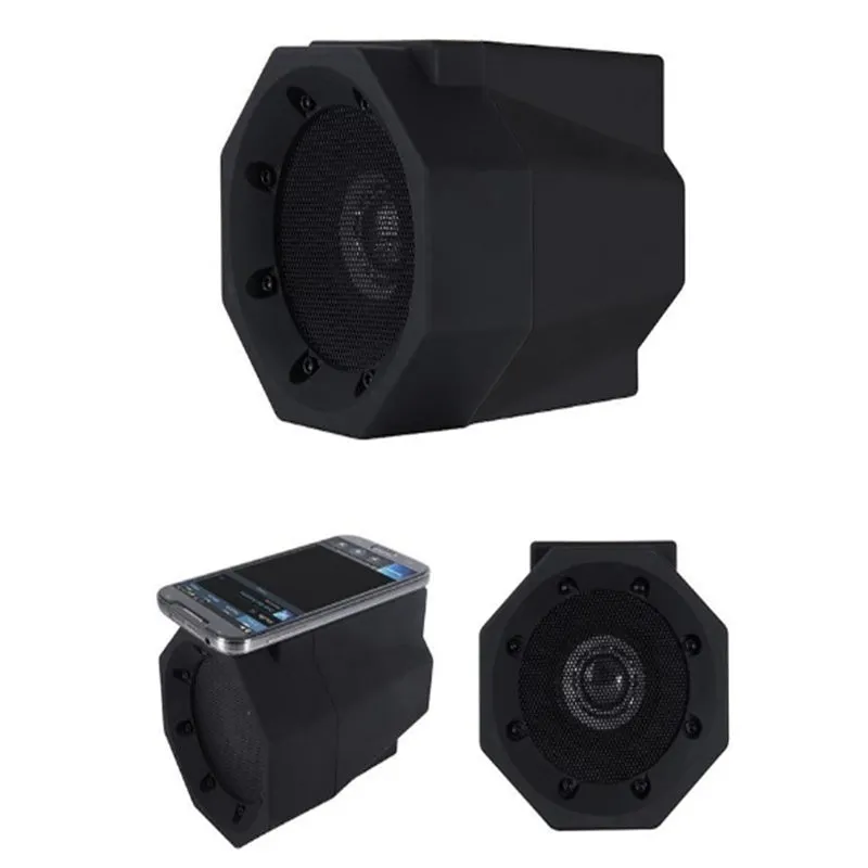 Smart magnetic induction resonance speaker in black, 15.5x12.5x11 cm, with USB interface and resonance induction connection