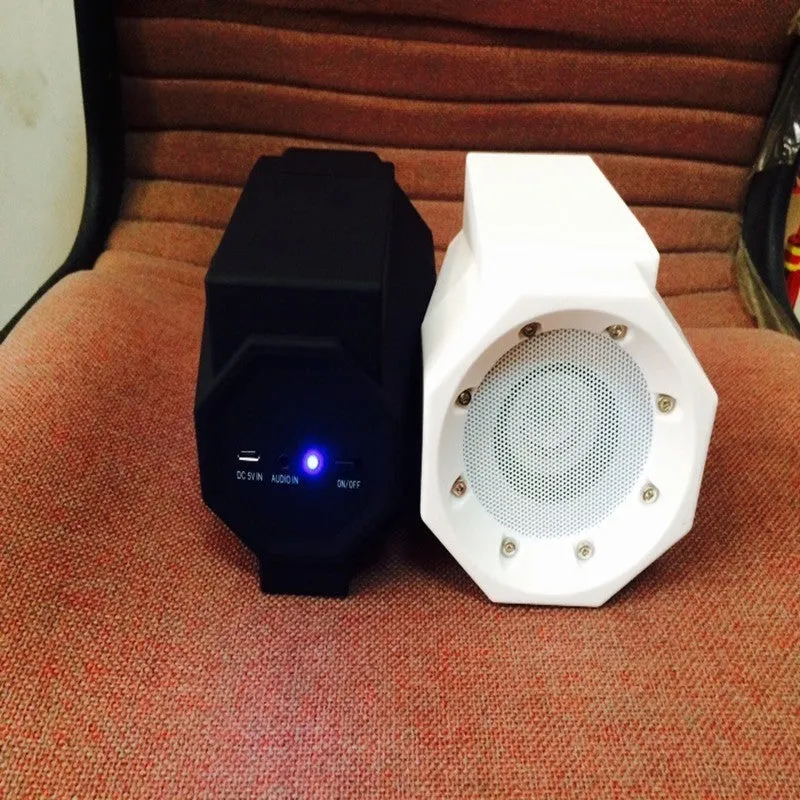 Smart magnetic induction resonance speaker in black, 15.5x12.5x11 cm, with USB interface and resonance induction connection