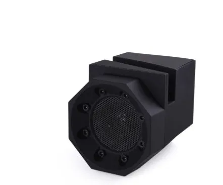 Smart magnetic induction resonance speaker in black, 15.5x12.5x11 cm, with USB interface and resonance induction connection