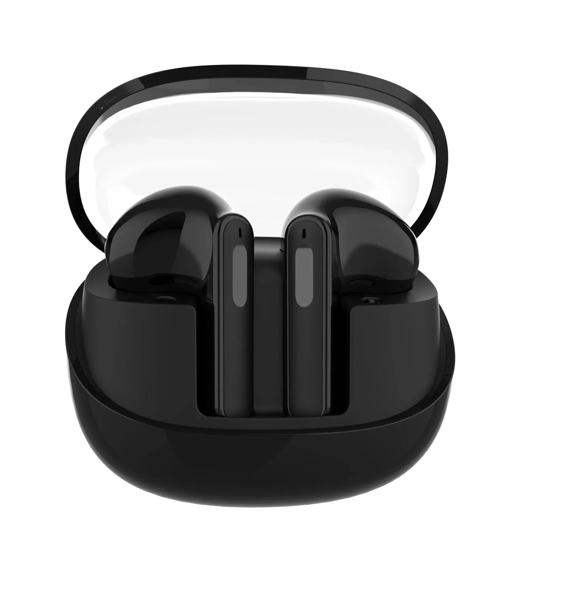 Transparent mini wireless Bluetooth earbuds with ergonomic design and 9D stereo sound