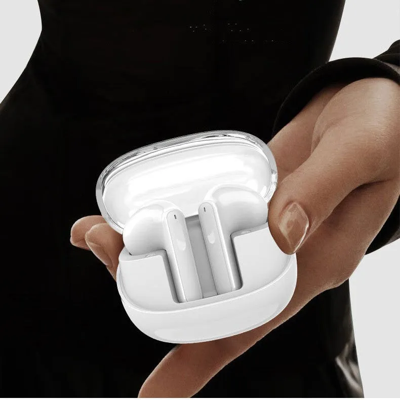 Transparent mini wireless Bluetooth earbuds with ergonomic design and 9D stereo sound