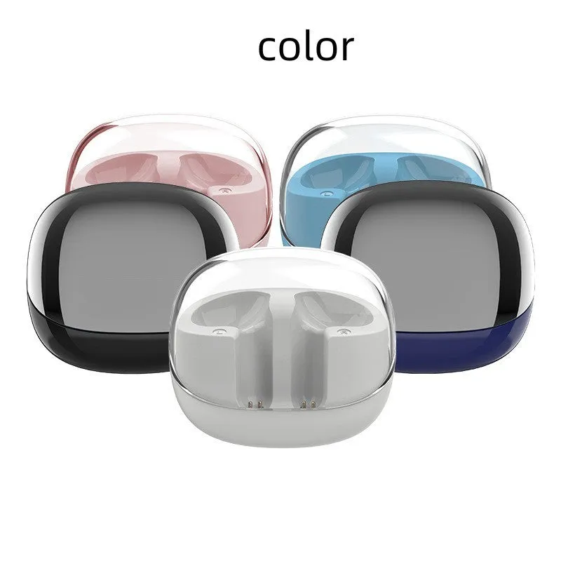 Transparent mini wireless Bluetooth earbuds with ergonomic design and 9D stereo sound