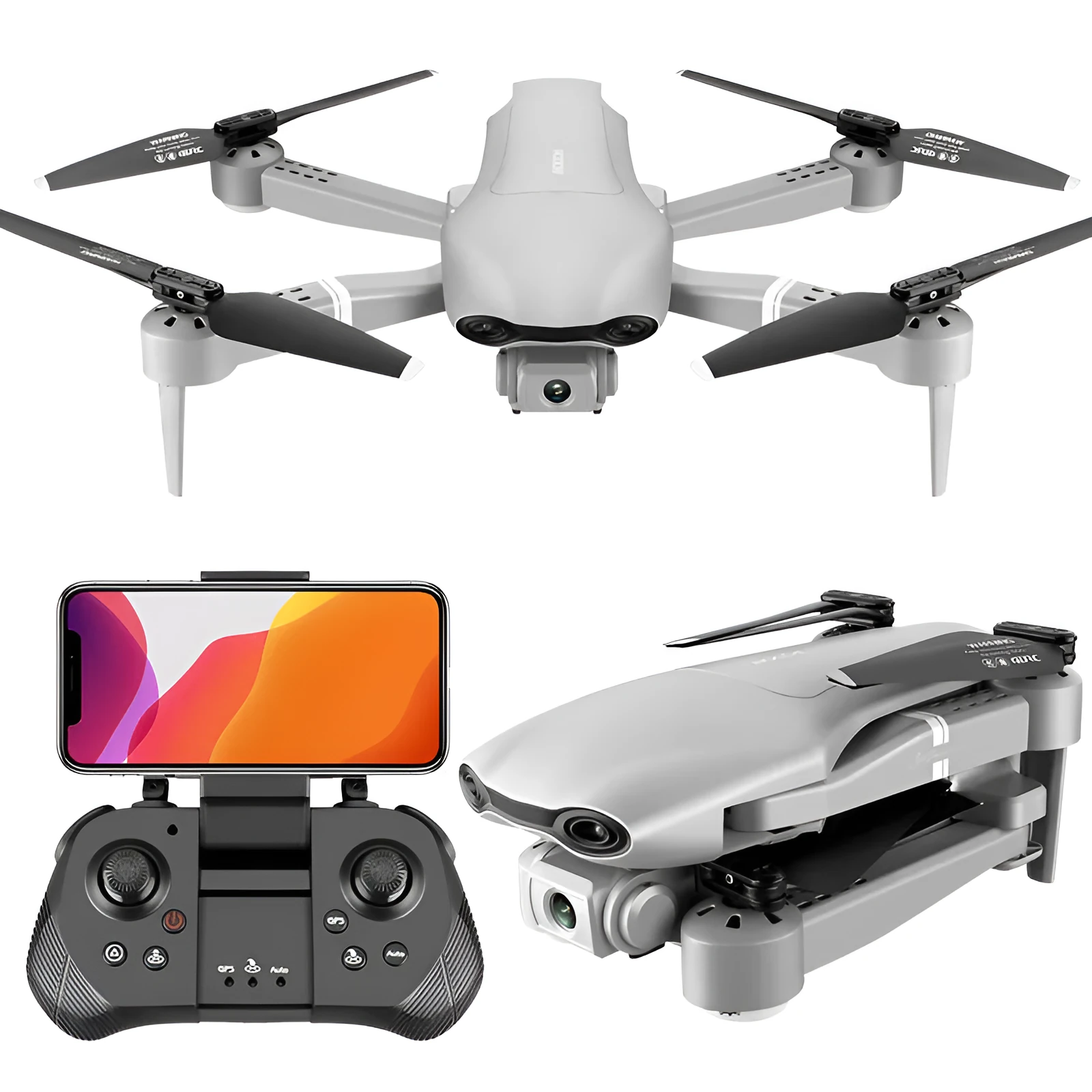 4DRC F3 GPS folding drone in grey with 4K camera, folded size 18.5x12.5x6cm