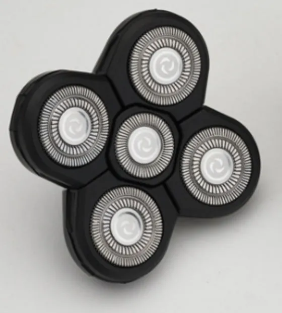 5-in-1 multifunctional electric shaver black gold with floating blades, rechargeable, IPX7 waterproof