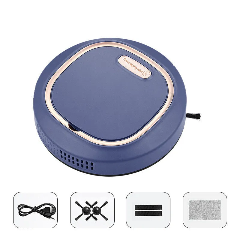Smart robot vacuum cleaner with mopping function, black ABS body, and spray humidification feature