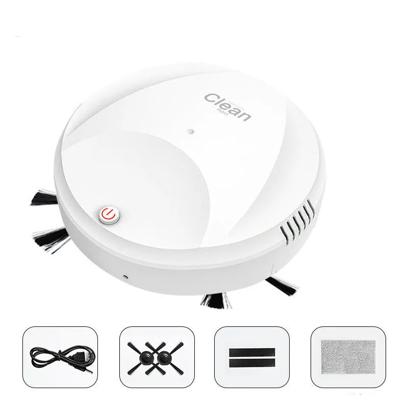 Smart robot vacuum cleaner with mopping function, black ABS body, and spray humidification feature