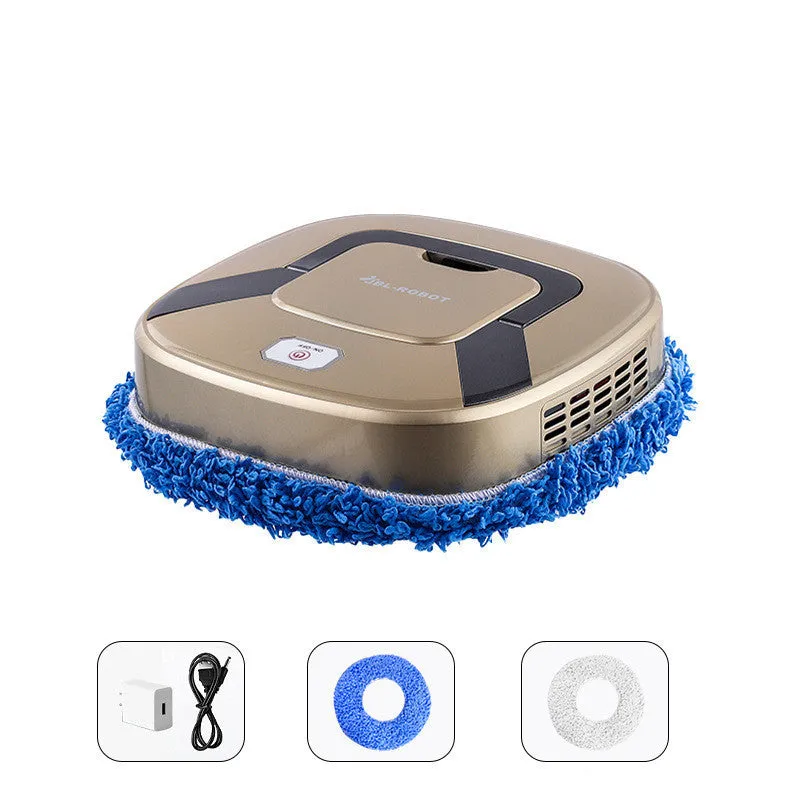 Smart robot vacuum cleaner with mopping function, black ABS body, and spray humidification feature