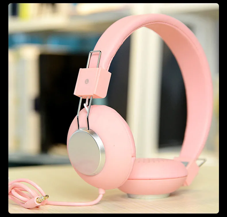 Wired head-mounted sports earphones with 3.5mm straight plug in multiple colour options