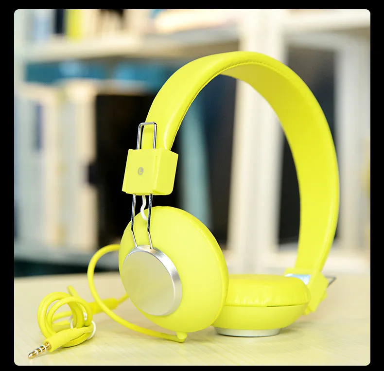 Wired head-mounted sports earphones with 3.5mm straight plug in multiple colour options
