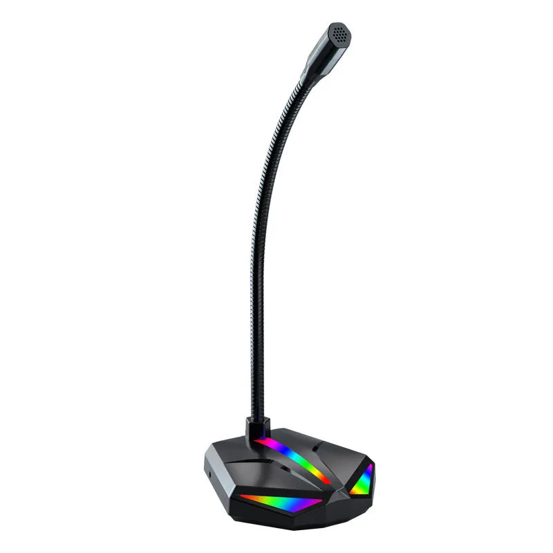 USB computer microphone moving coil all-directional pickup 2-channel stereo desktop stand gaming voice