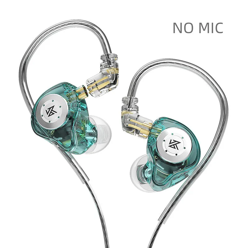 KZ EDX Pro earphones in Black with Standard cable, showing in-ear monitor shell and eartips