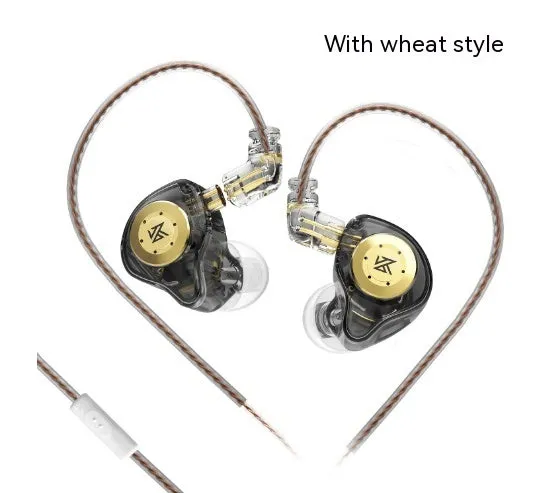 KZ EDX Pro earphones in Black with Standard cable, showing in-ear monitor shell and eartips