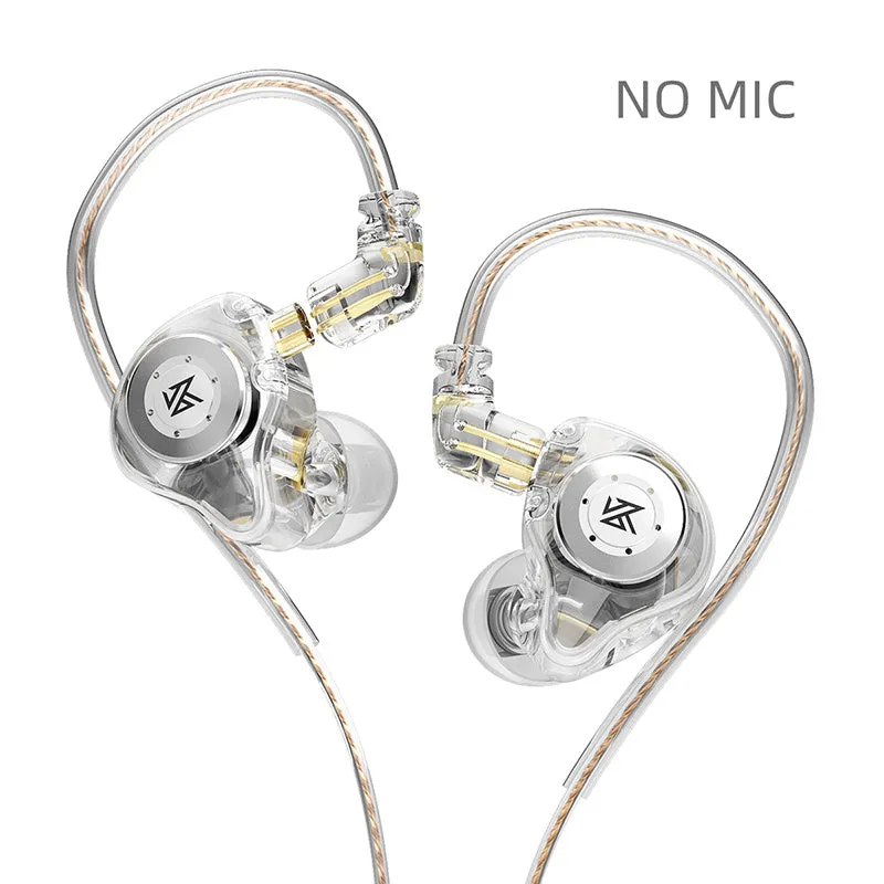 KZ EDX Pro earphones in Black with Standard cable, showing in-ear monitor shell and eartips