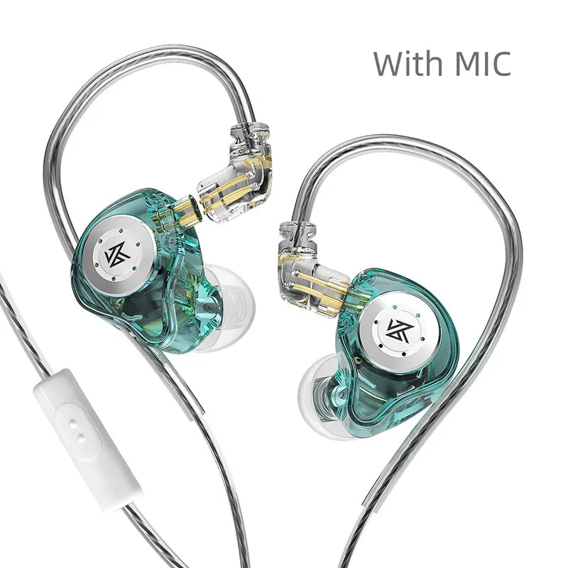 KZ EDX Pro earphones in Black with Standard cable, showing in-ear monitor shell and eartips