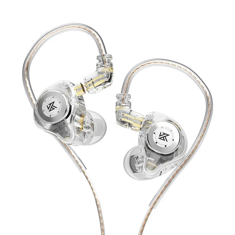 KZ EDX Pro earphones in Black with Standard cable, showing in-ear monitor shell and eartips