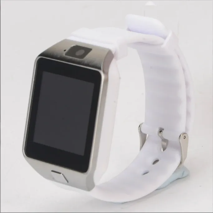 DZ09 sports smart watch with black TPU strap and 1.56-inch touch screen