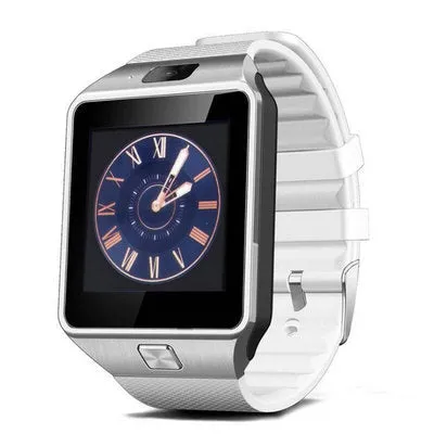 DZ09 sports smart watch with black TPU strap and 1.56-inch touch screen