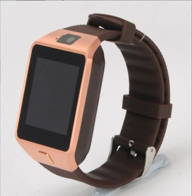 DZ09 sports smart watch with black TPU strap and 1.56-inch touch screen