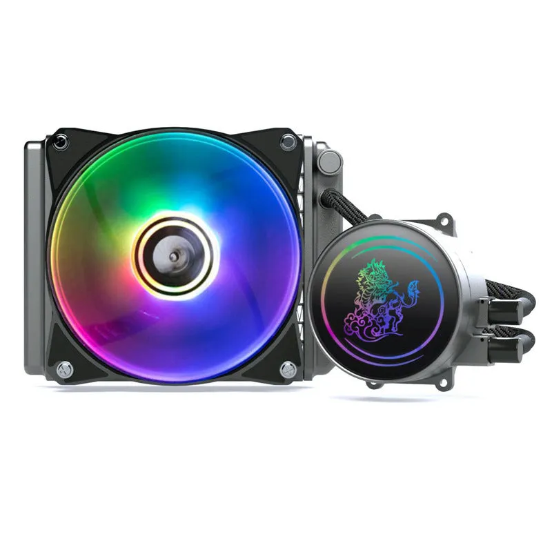Kirin 240 computer CPU water cooling radiator with ARGB fans and copper-aluminum construction