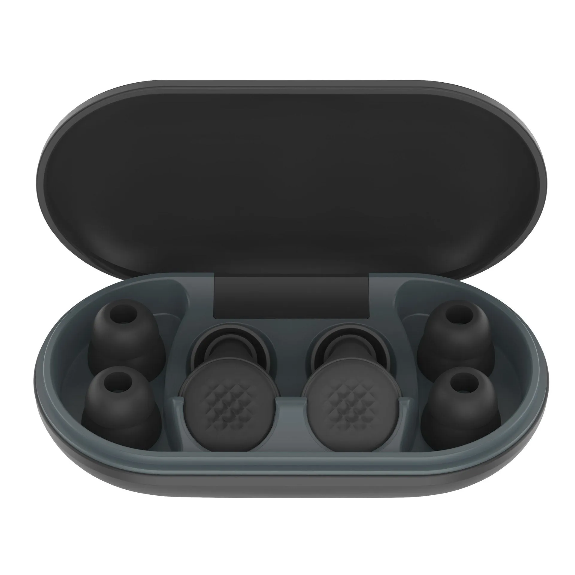 Anti-noise sleep earplugs in beige with flexible ABS silicone in-ear design