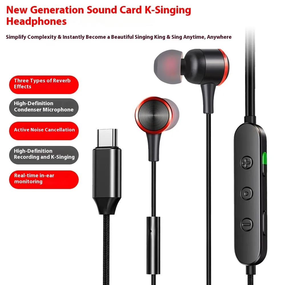 Wired in-ear headset with 3.5mm plug, TPE cable, and silicone ear caps in black colour