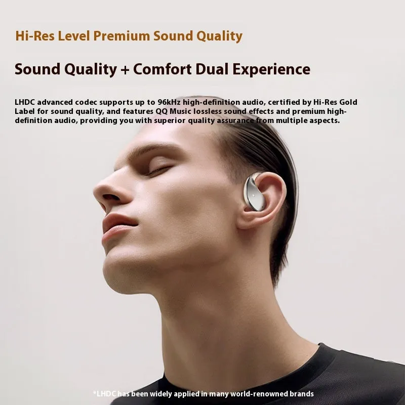 Bluetooth sports headset ear hook style wireless earbuds black battery over 8 hours